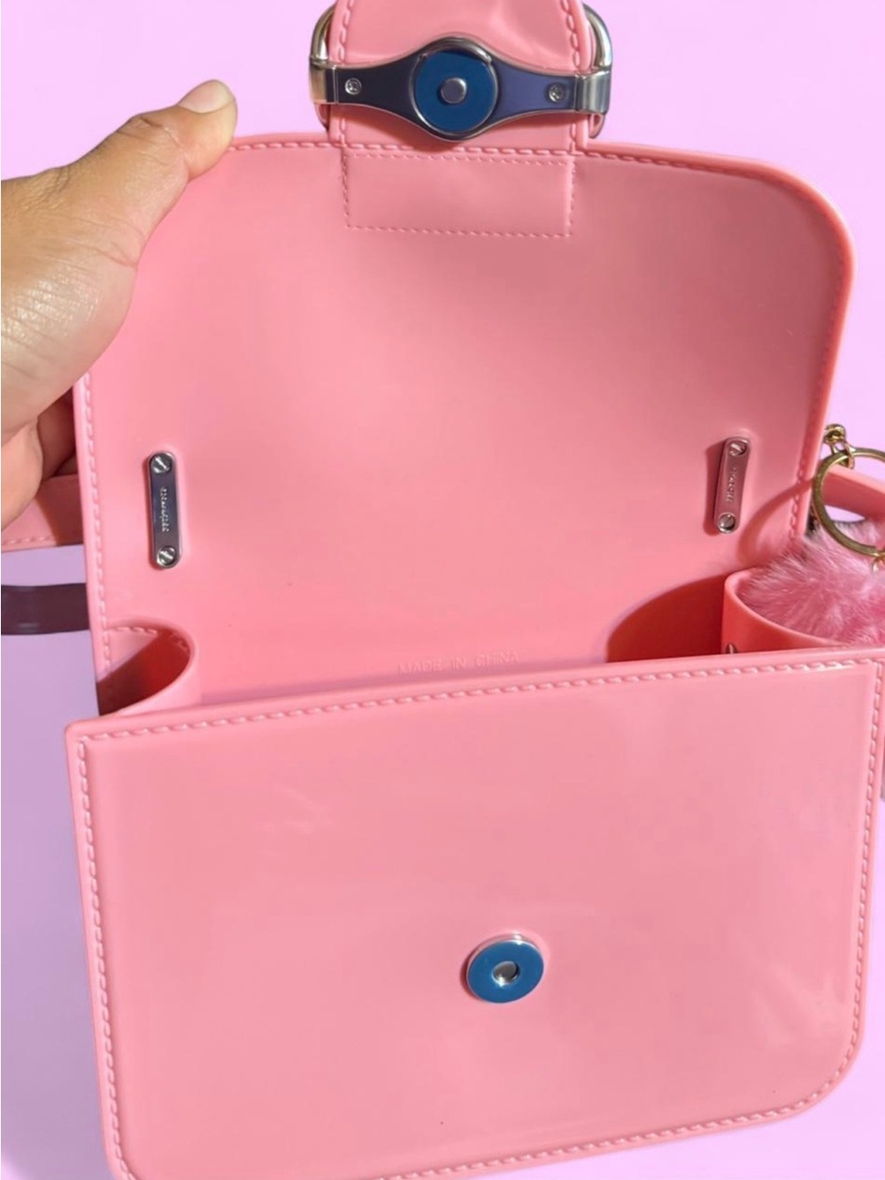 Coach Women's Morgan Square Crossbody in the Flower Pink Jelly Material - Picture 4 of 8